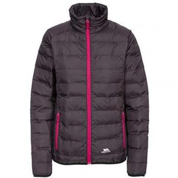 Trespass Julianna - Chaqueta ultraligera para mujer con acolchado de plumón, Mujer, Chaqueta ultraligera con acolchado de plumón., FAJKCATR0003_BLKL, negro, L
