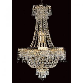 Araña Gold Star 5 bombillas 67cm - Lámpara de araña con 5 luces, diseño elegante en color dorado, dimensiones de 67 cm, ideal para iluminación decorativa y ambiental