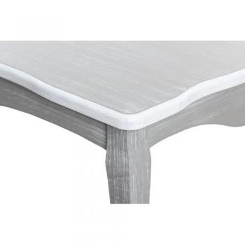 Mesa de Comedor Adda Home Madera Paulownia/MDF Gris Blanco 180x90x80 cm - Diseño Elegante y Moderno