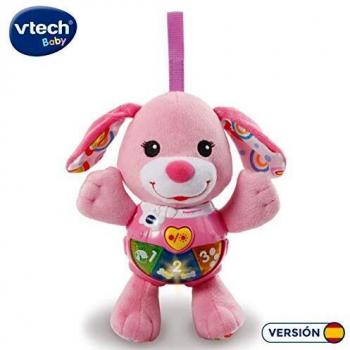 VTech- Pequeperrita Peluche Interactivo, Color rosa