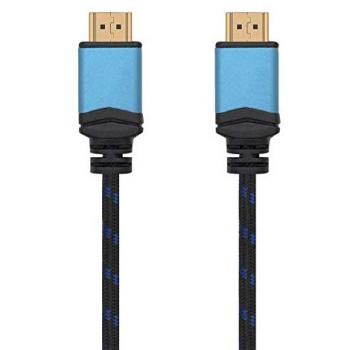 AISENS - CABLE HDMI V2.0 PREMIUM ALTA VELOCIDAD / HEC 4K@60HZ 18GBPS, A/M-A/M, NEGRO/AZUL, 2.0M