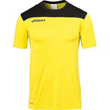 uhlsport Offense 23 Poly Shirt Camiseta De Fútbol para Hombre, Lima Amarillo/Negro/Antra, 116