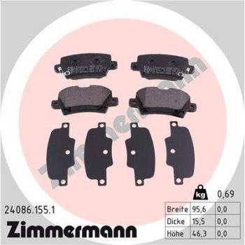 Pastillas de freno ZIMMERMANN 24086.155.1