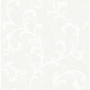 Acanthus Scroll Wallpaper - White