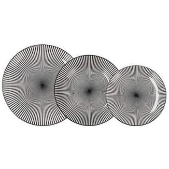 Quid Miami Vajilla completa moderna de porcelana para 6 personas