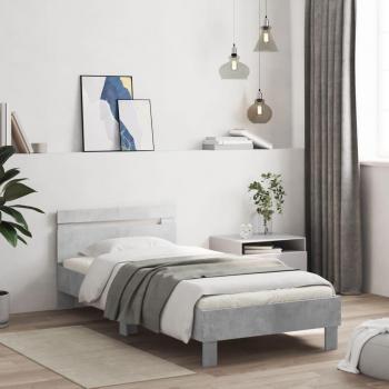 Cabecero Pata Hormigón Gris 100x200 cm Madera Multicapa