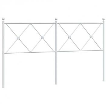 Cabecero de Metal Blanco 160 cm para Cama Doble vidaXL