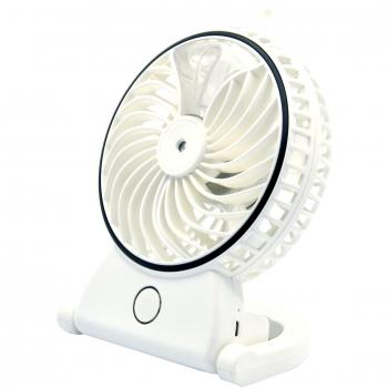 Gosear Mini Agua Spray Recargable Humectador del USB Ventilador de Refrigeración Portátil de Mano para Casa Oficina Escritorio Mesa Hogar,Blanco