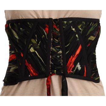 Dolce & Gabbana Black Silk Corset Waist Strap Belt - IT36 | XS, Female, 3XS