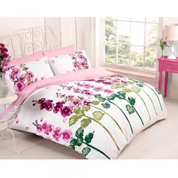 Country Garden malvas edredón - PINTURA Floral estilo cama Reversible