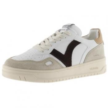 Zapatillas Deportivas Unisex Victoria Seul Efecto Piel y Serraje en Contraste, Color Taupe 44