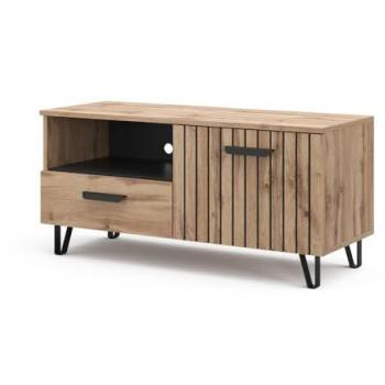 Mueble bajo para TV Amber, Marrón, 100.2 x 48.5 cm con cajón y puerta Vicco