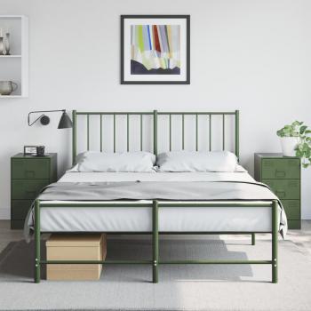 vidaXL Mesitas de noche 2 unidades acero 34,5x39x62 cm Negro, Rosa, Antracita - Mesitas de noche para habitación, dormitorio, salón y estudio, mesa auxiliar