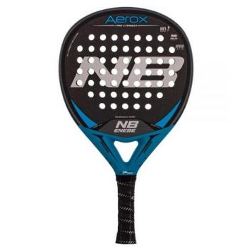 PALA PADEL ENEBE AEROX CARBON 22 - Pala de pádel, fabricada en carbono, diseño aerodinámico, superficie rugosa para mayor efecto en los golpes, núcleo de goma EVA para mejor amortigu