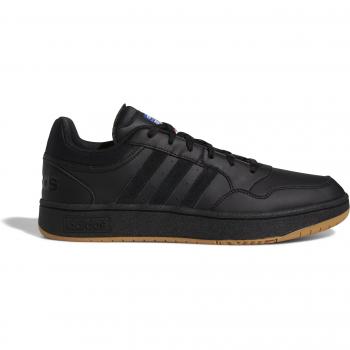 Adidas Hoops 3.0 Low Classic Vintage Sneakers - Synthetic Leather - Minimalist Style - Retro Rubber Sole - Tonal Three Stripes