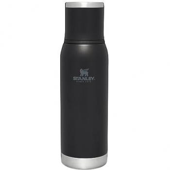 Stanley Adventure 1L Insulated Thermos - Black, Keeps Drinks Hot for 25 Hours, Leakproof and BPA-Free