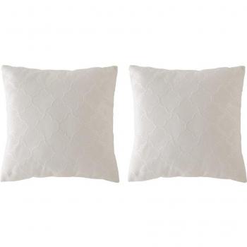 Guy Laroche - 2 fundas de cojín jacquard Dorya B 30x50 cm Crudo