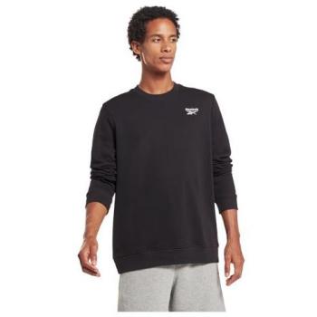 Sudadera Reebok Identity para Hombre en Color Negro, Ajuste Regular, Logo Pequeño, Talla S