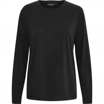 Soaked in Luxury Women's Long Sleeve Relaxed Fit Top - Black, Size L