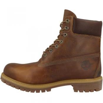 Timberland Premium 6-Inch Waterproof Lace-Up Boots for Men in Brown, Size 43.5