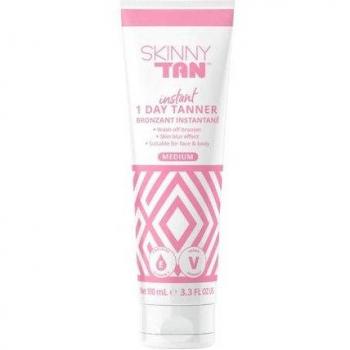 Skinny Tan Instant Tanner Medium - Self-tanning lotion, medium shade, instant color, natural ingredients, streak-free application, hydrating formula, suitable for all skin types