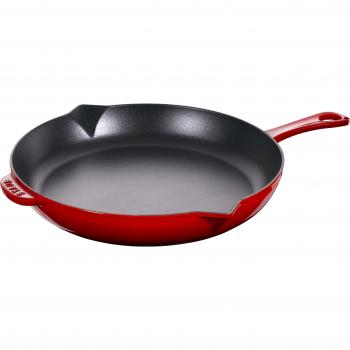 Staub Sartén de Hierro Fundido con Mango 40510-717-0, Hierro Fundido, Color Rojo Cereza, de 26 cm