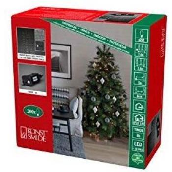 Manto LED Decorativo para Árbol de Navidad, 200 Luces, Diodos Frosted con Anillo
