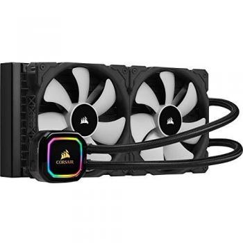 Corsair iCUE H115i RGB PRO XT Refrigerador Líquido para CPU, Radiador de 280 mm, Dos Ventiladores Corsair ML PWM de 140 mm, 400 - 2000 RPM, Cabezal de Bombeo RGB Dinámico y Multizona, Negro