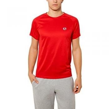 Ultrasport Camiseta funcional Kugar para hombre – camiseta de manga corta de fitness, transpirable y de secado rápido, camiseta deportiva ideal para múltiples usos, para el fitness, el fútbol, correr, etc,, Rojo, XL
