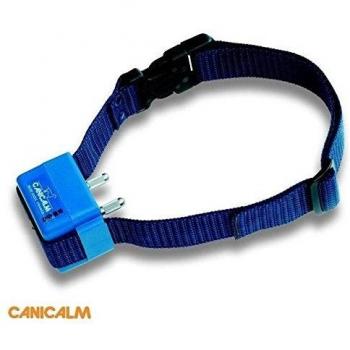 Collar antiladrido Num'Axes Canicalm Azul - Collar antiladrido, color azul, diseñado para controlar el ladrido de perros, con tecnología de detección de ladridos, ajuste automático de sensibilidad, resistente al agua y
