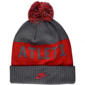 NIKE ATM U NK Pom Beanie CL Gorro, Unisex Adulto, Gunsmoke/Sport Red/Gunsmoke/Sport Red, Talla Única