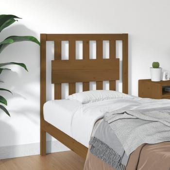 Cabecero para cama madera maciza de pino marrón miel 80,5x4x100 cm