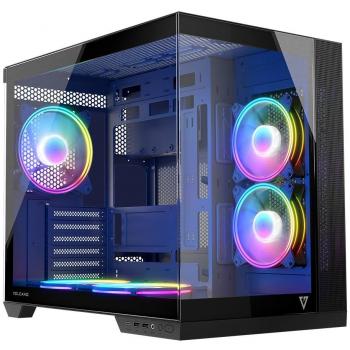 Caja Semitorre ATX Modecom Volcano Panorama APEX ARGB 5F Negra