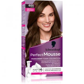 Schwarzkopf Perfect Mousse 0% Ammonia Permanent Hair Dye - Shade 600 Light Brown