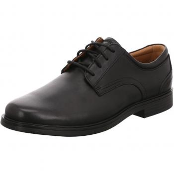Clarks Un Aldric Lace Black Leather Men's Dress Shoes Size 9.5 Wide