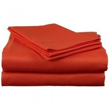 Calidad de primera - 200-de percale de-de ropa de cama algodón egipcio de cama de matrimonio 76,2 cm profundo bolsillo Euro rey, naranja de, 200TC 100% algodón juego para cama de