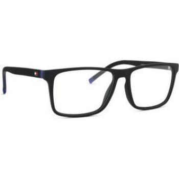 Tommy Hilfiger TH 1948 Square Full-Rim Eyeglasses with Lenses, Black, 55mm/15mm/145mm