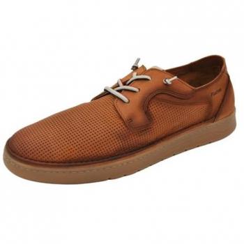 Zapatos Fluchos F1947 para Hombre en Cuero Marrón con Plantilla Extraíble y Suela de Goma Ligera, Talla 44