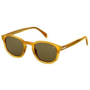 David Beckham DB 1007/S B4L QT 49 Sunglasses, Female, Yellow, Size: 49 MM; David Beckham DB 1007/S Sunglasses, Male, Brown, Size: 49 MM