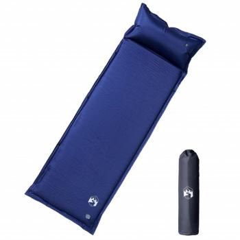 Colchón de Camping Autoinflable con Almohada 1 Persona Aire Color Azul Marino, Naranja, Turquesa y Más