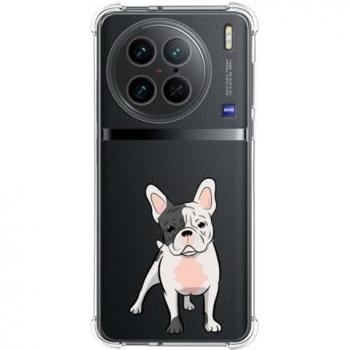 Funda de Silicona Antigolpes para Vivo X90 Pro 5G con Diseño de Perros 06