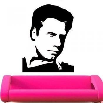 Camiseta de manga Kanvas 60 x 158 cm tamaño grande John Travolta adhesivo decorativo para pared, Beige_Parent, marrón, 120 x 316 cm X-Large