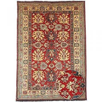 Alfombra Oriental Hecha a Mano 180x250 cm en Lana Color Burdeos Kazak 51