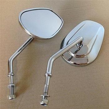 TTMT - Set de retrovisores cromados para Harley Davidson FLSTC FXDB DYNA FXDF FLSTF, 8mm