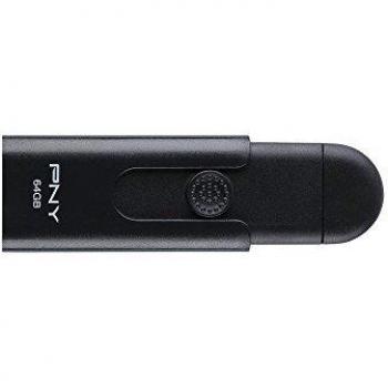 Unidad Flash USB 64 GB On-The-Go Duo-Link PNY USB 3.0 Tipo-A Negra