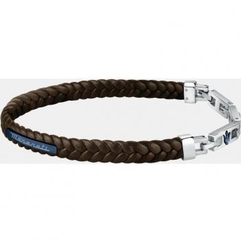 Maserati - Pulsera de Hombre JM222AVE03 en Acero con Cuero Reciclado y IP Azul