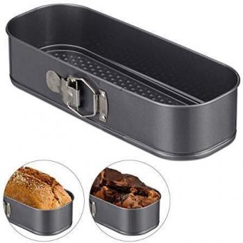 Molde Rectangular Antiadherente para Bizcochos y Plumcakes, 31x12 cm, Antracita