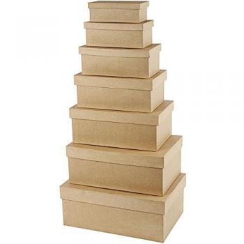 Cajas de almacenaje, largo 36,5x25x15 cm, 7ud