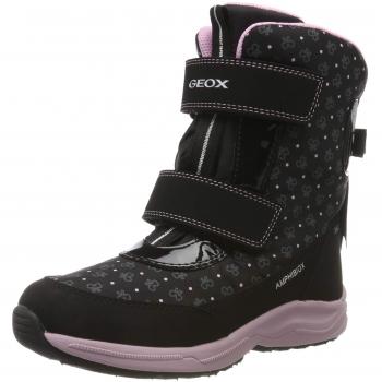 Geox J KURAY Girl B ABX A, Botas de Nieve para Niñas, Negro