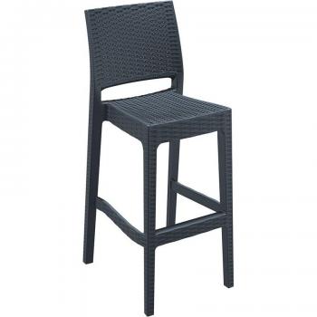 Jamaica Outdoor Weather Proof Bar Stool - Dark Grey